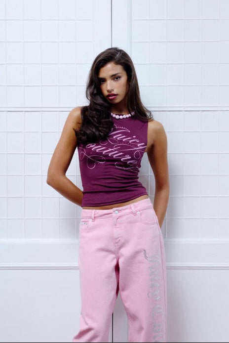 Winetasting Script Boatneck Top