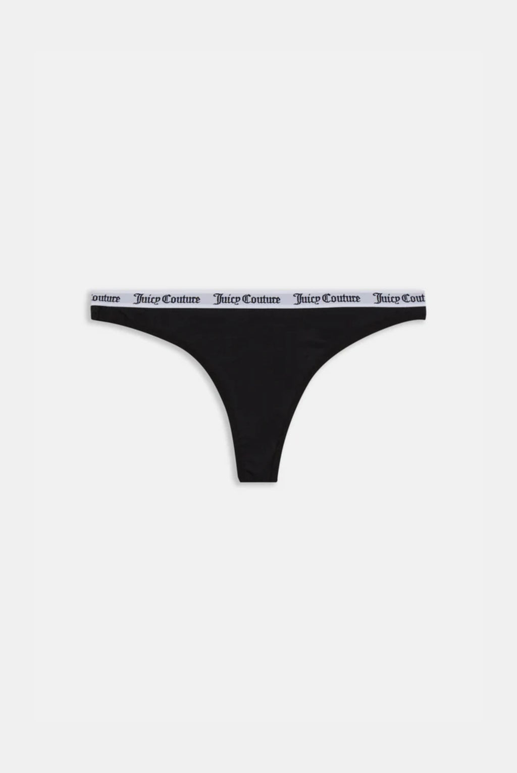 BLACK COTTON BRANDED THONG