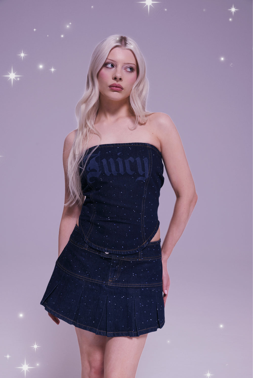 DISNEY |  DENIM DIAMANTÉ BANDEAU