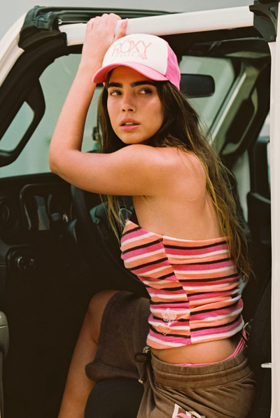 AZALEA PINK ROXY X JUICY COUTURE TRUCKER CAP