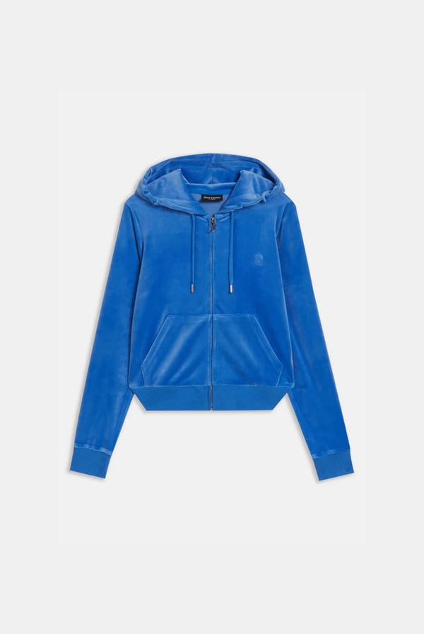 Displays the Regatta 'Juicy' branded classic velour Robertson hoodie 