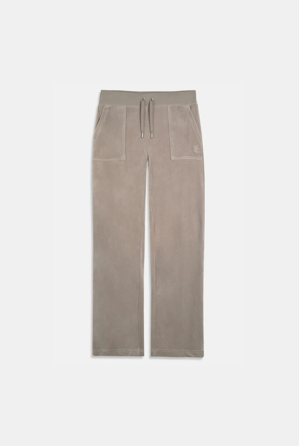 Displays the String 'Juicy' branded classic velour del ray pocketed bottoms 