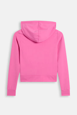 Displays the Wild Orchid 'Juicy' branded Active Fitted Hoodie
