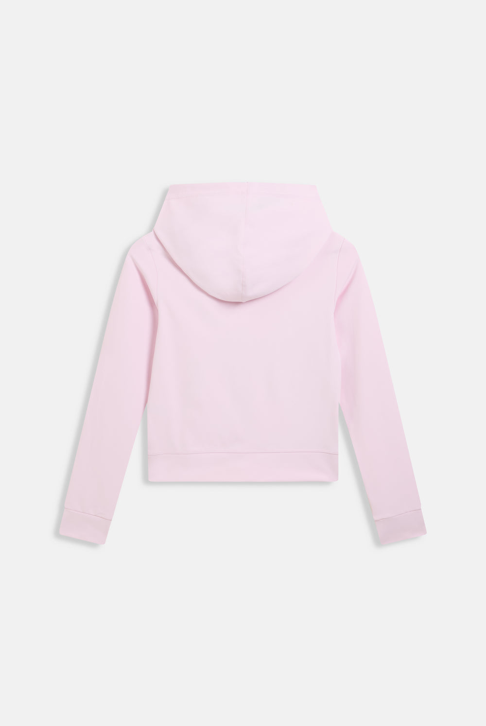 Displays the Cherry Blossom peached 'Juicy' branded active fitted hoodie 