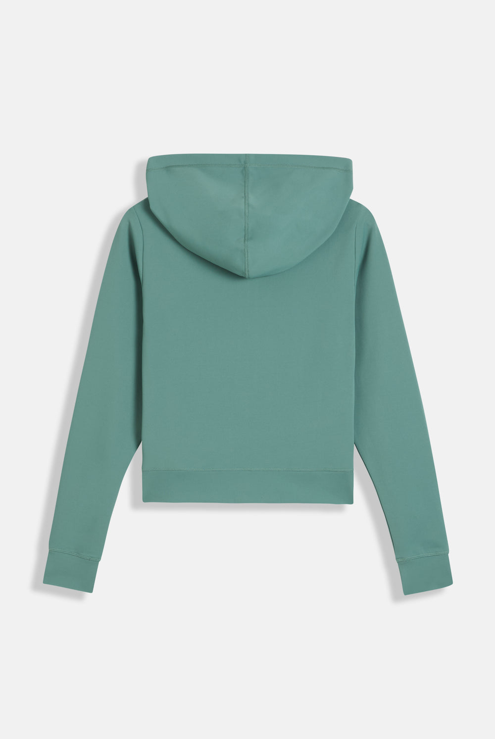 DUCK GREEN PEACHED ACTIVE FITTED HOODIE