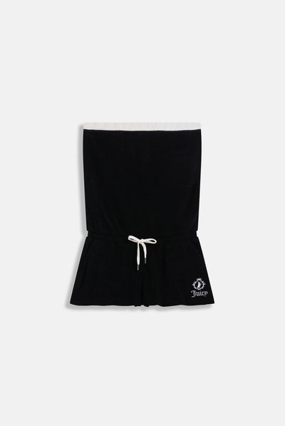 BLACK APPLIQUE TERRY TOWELLING ROMPER