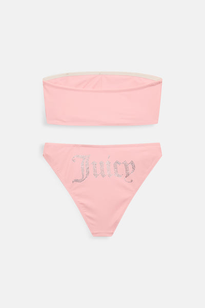 JUICY PINK DIAMANTÉ BANDEAU BIKINI