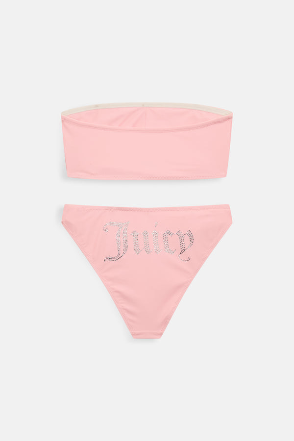 JUICY PINK DIAMANTÉ BANDEAU BIKINI