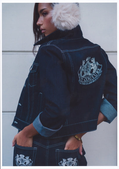 Indigo Denim Dog Crest Jacket