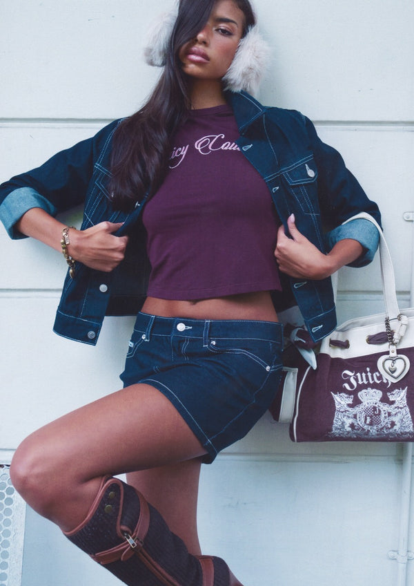 Indigo Denim Dog Crest Jacket