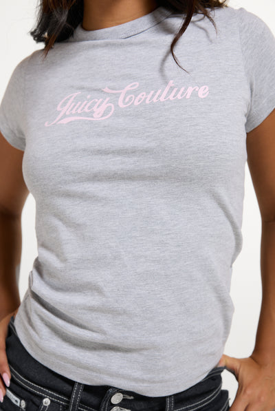 Silver Marl Script T-Shirt