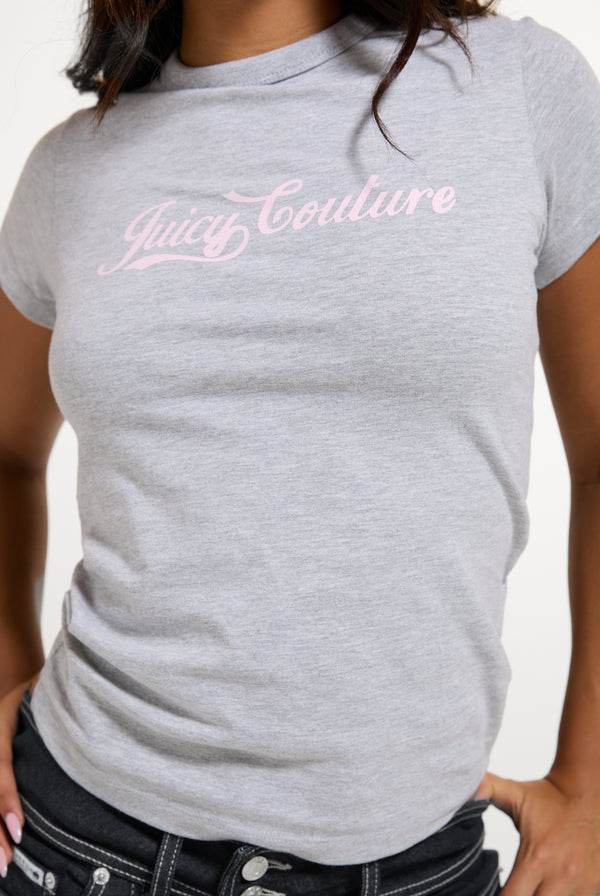 Silver Marl Script T-Shirt