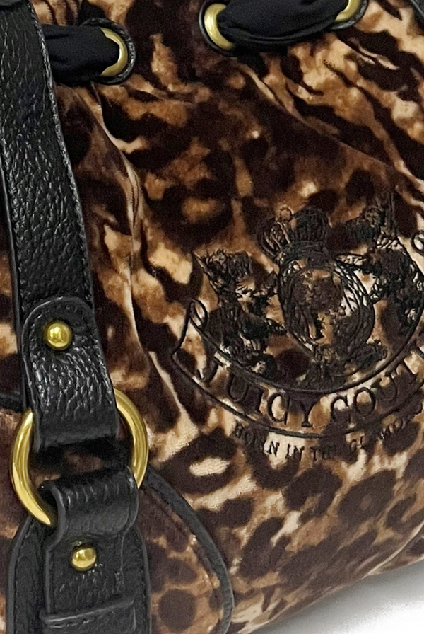 Displays the Java 'Juicy' branded animal daydreamer shopper bag featuring the Juicy Couture logo branding 