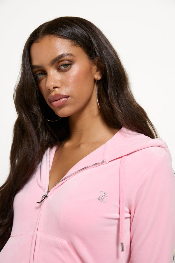 JUICY PINK BRIDESMAID CLASSIC VELOUR HOODIE