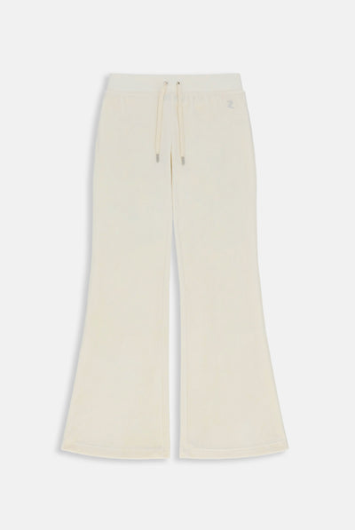 MARSHMALLOW BRIDESMAID CLASSIC VELOUR  LOW RISE TRACK PANTS