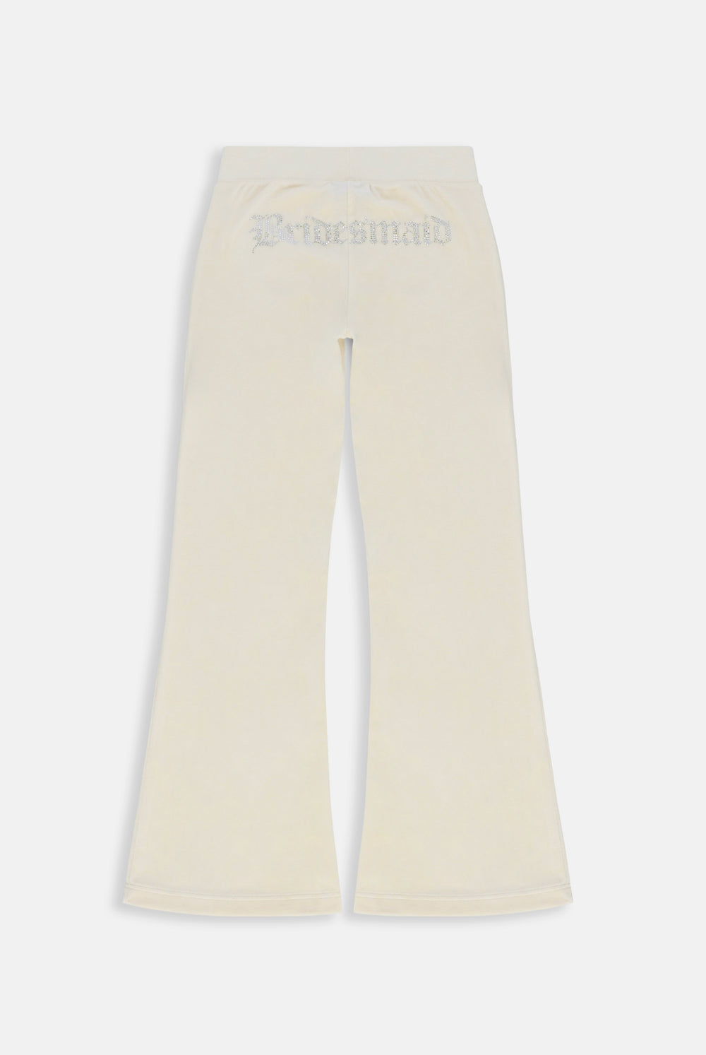 MARSHMALLOW BRIDESMAID CLASSIC VELOUR  LOW RISE TRACK PANTS