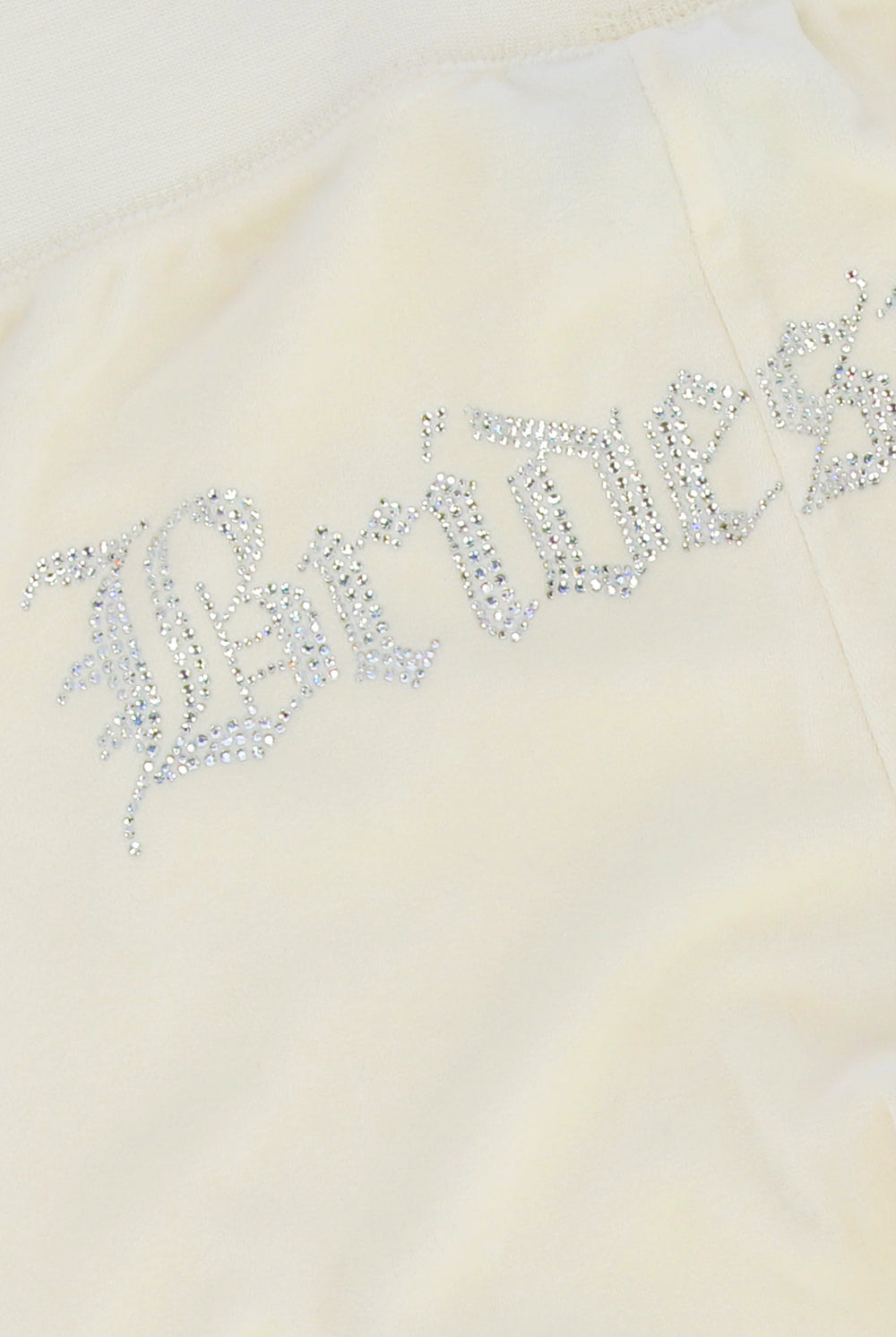MARSHMALLOW BRIDESMAID CLASSIC VELOUR  LOW RISE TRACK PANTS