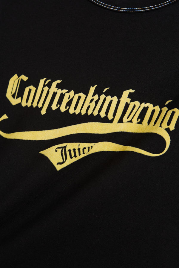 THE ICONS | BLACK 'CALIFREAKINFORNIA' BABY TEE