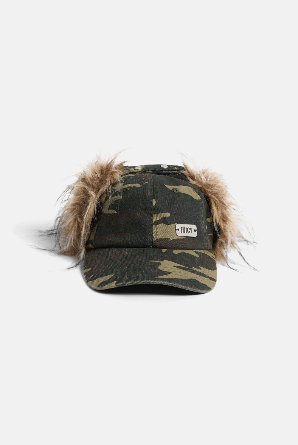 Camo Faux Fur Trapper Cap