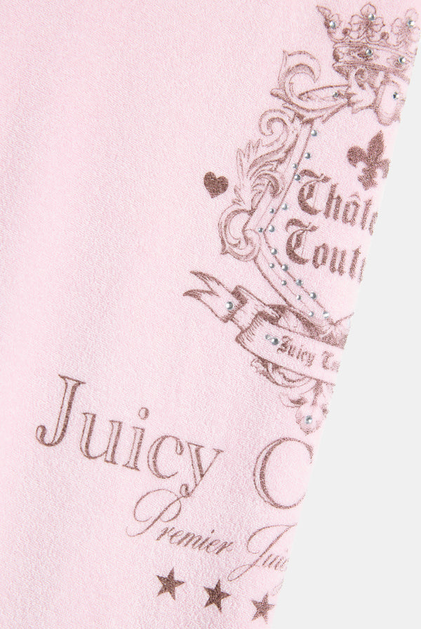 Displays the Cherry Blossom 'Juicy' branded Chateau Terry Towelling Trackpant 