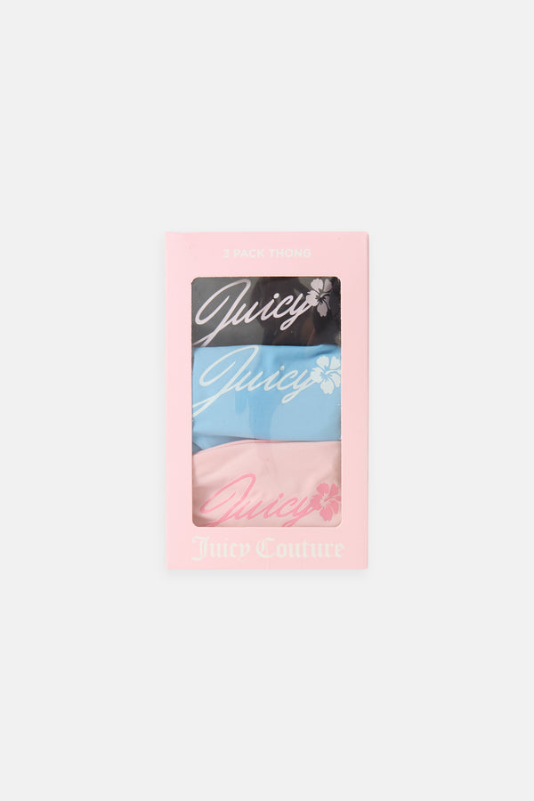 3 PACK ALOHA JUICY THONGS