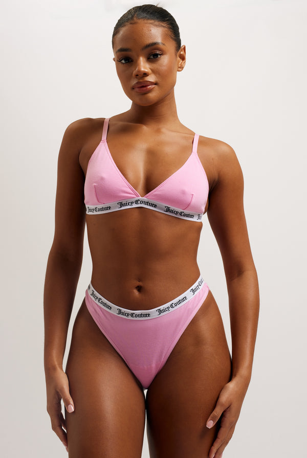 BEGONIA PINK COTTON TRIANGLE BRA