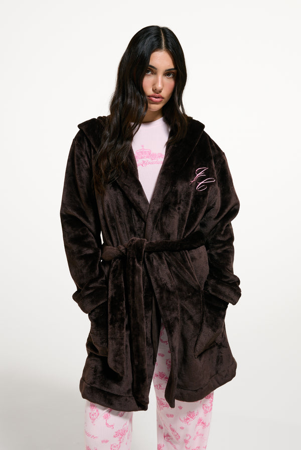 JAVA CROWN PLUSH HOODED ROBE