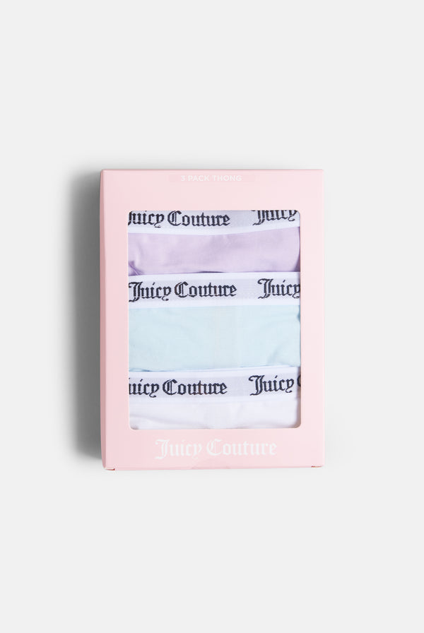 PACK OF 3 MULTI COTTON THONGS