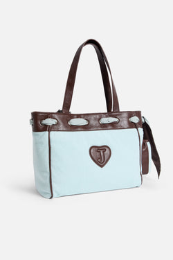 Displays the Morning Mist 'Juicy' branded Towelling Daydreamer Shopper Bag