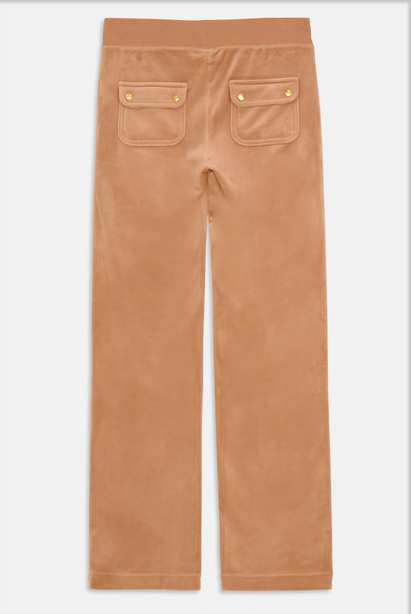 CAFE AU LAIT & GOLD CLASSIC VELOUR DEL RAY POCKETED BOTTOMS