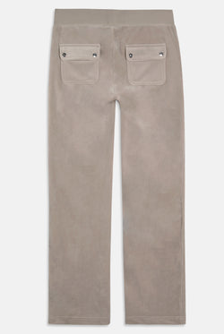 Displays the String 'Juicy' branded classic velour del ray pocketed bottoms 