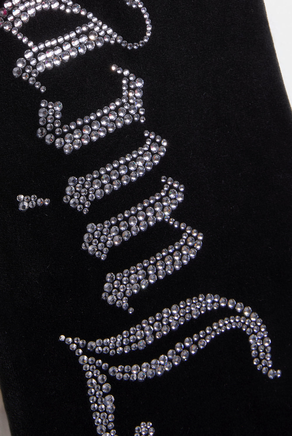 WASHED BLACK DIAMANTÉ WIDE LEG JEANS