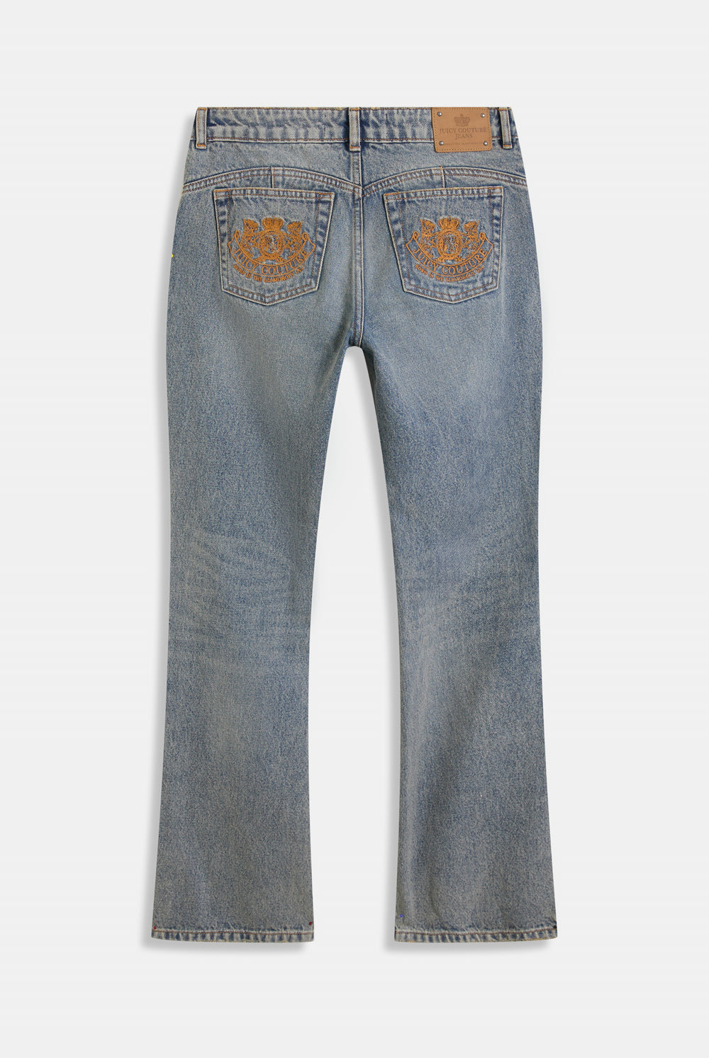 VINTAGE WASH DOG CREST BOOTCUT JEANS