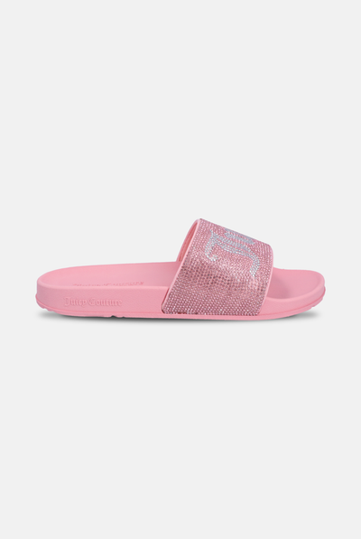 JUICY PINK DIAMANTÉ VELOUR SLIDER