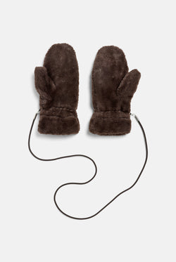 Displays a pair of Java 'Juicy' branded Drawstring Fur Mittens