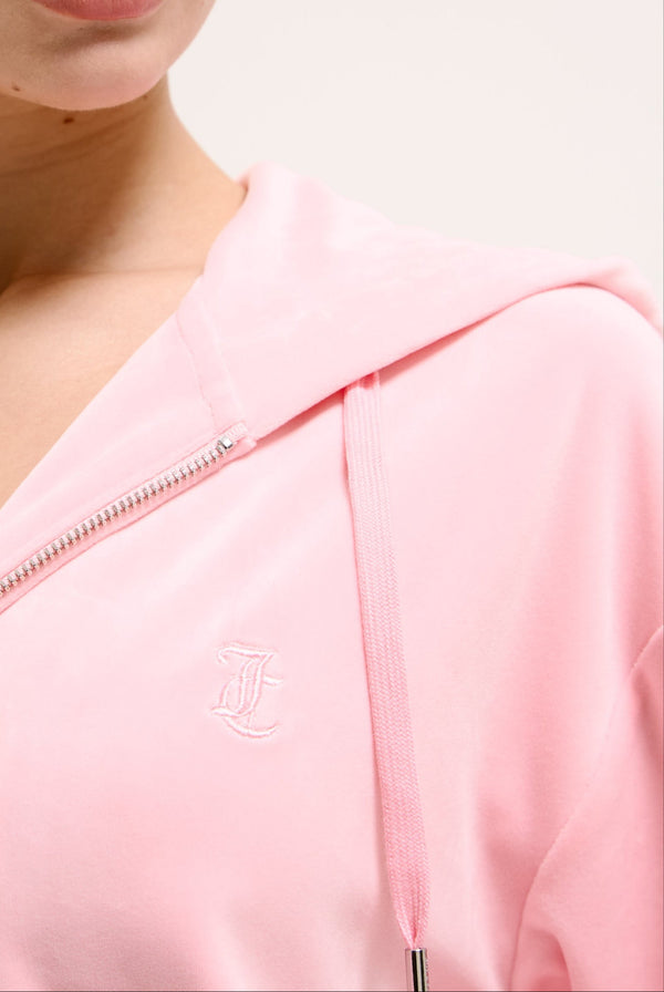 JUICY PINK CLASSIC VELOUR OVERSIZED HOODIE