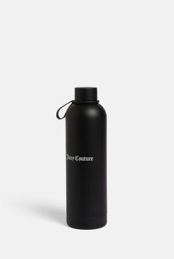 Displays the Black 'Juicy' heritage crest water bottle 