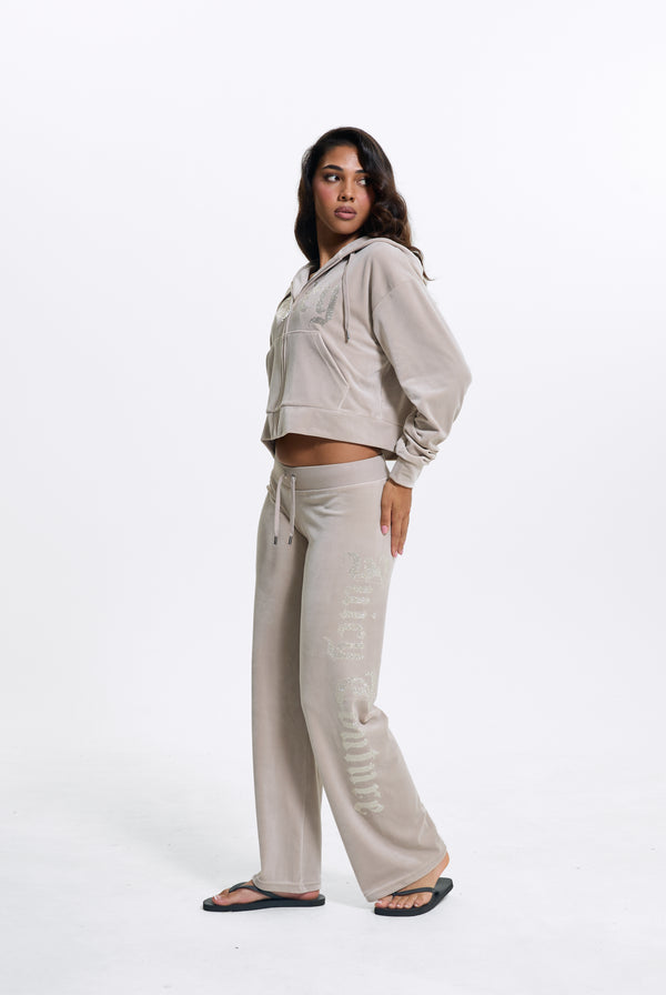 String Old Gothic Diamante Og Straight Leg Trackpant
