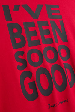Displays the toreador 'Juicy' I've been good pyjama set featuring the I've been sooo good branding 
