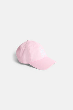 Displays the Cherry Blossom 'Juicy' branded  I want candy baseball cap 