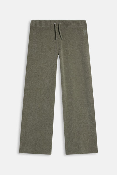 Oil Green Luxe Knit Straight Leg Pant