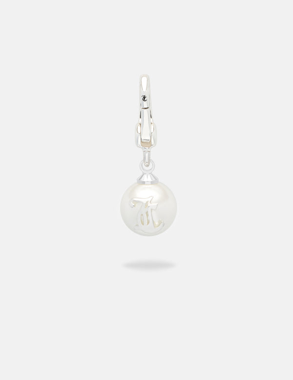 SILVER JC PEARL CHARM