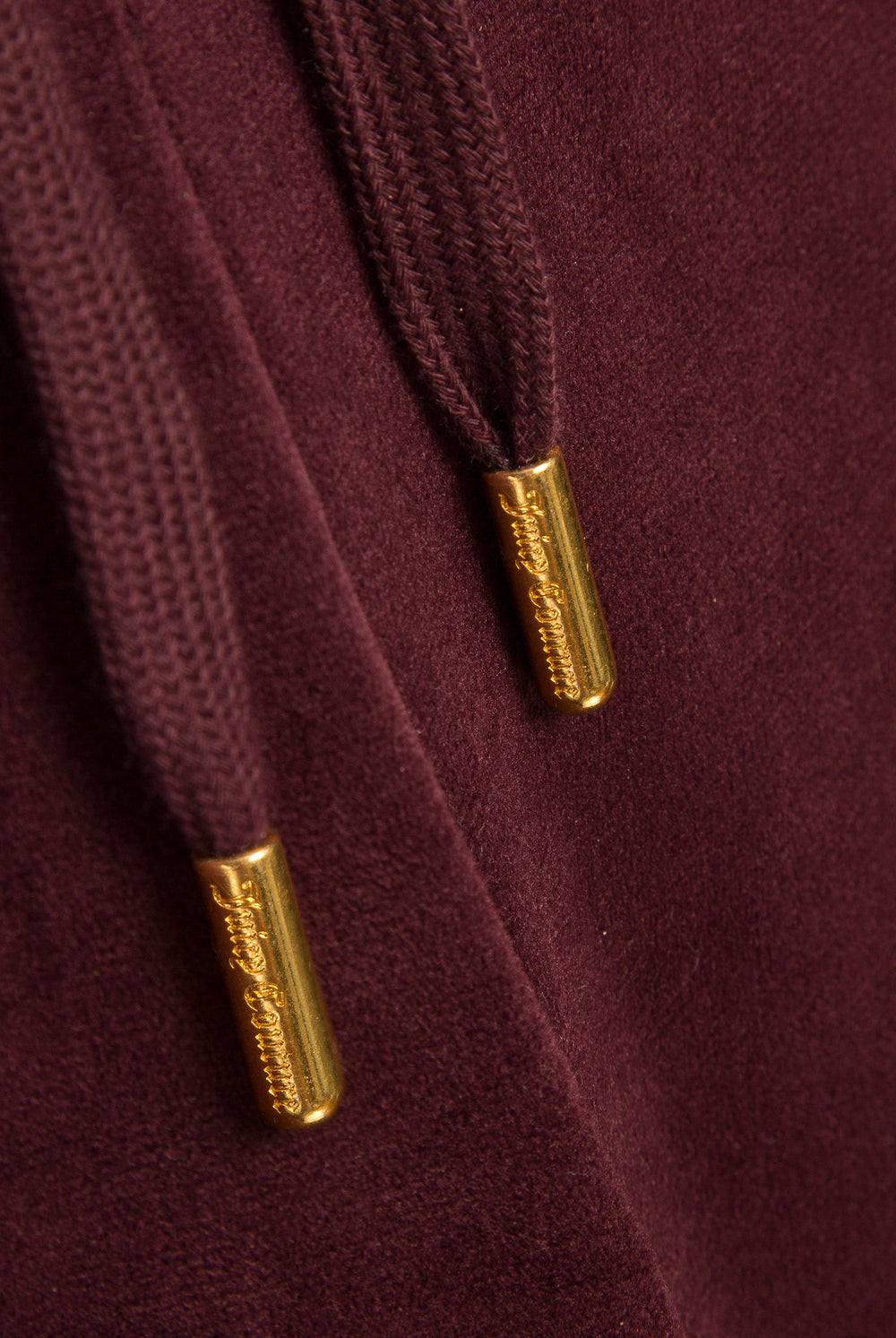 Winetasting/ Gold Wide Leg Classic Velour Track Pant