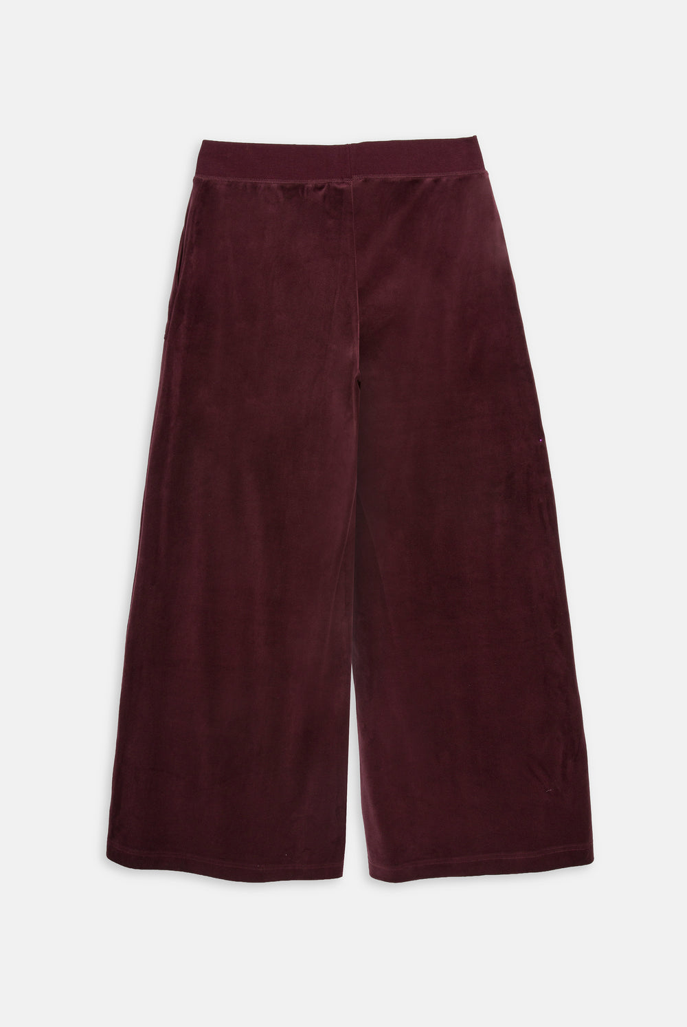 Winetasting/ Gold Wide Leg Classic Velour Track Pant