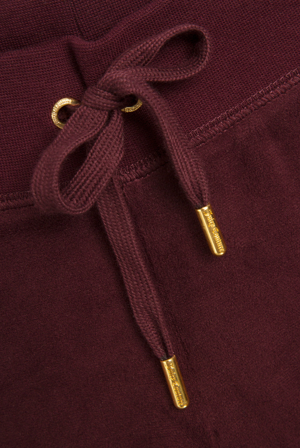 Winetasting/ Gold Wide Leg Classic Velour Track Pant