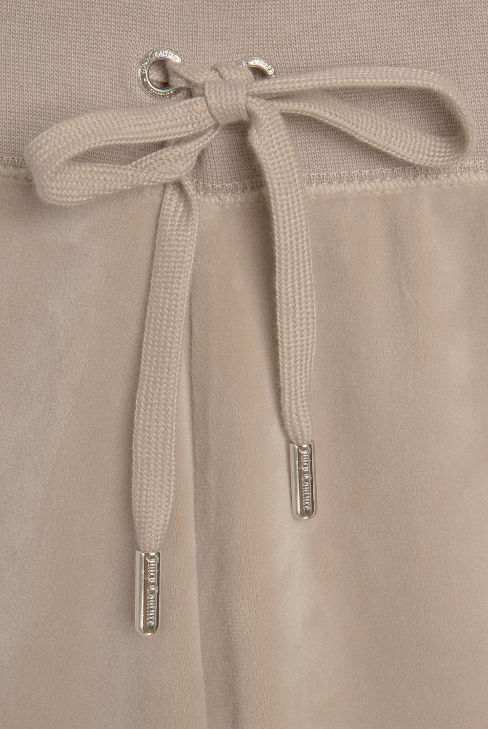String Wide Leg Classic Velour Track Pant
