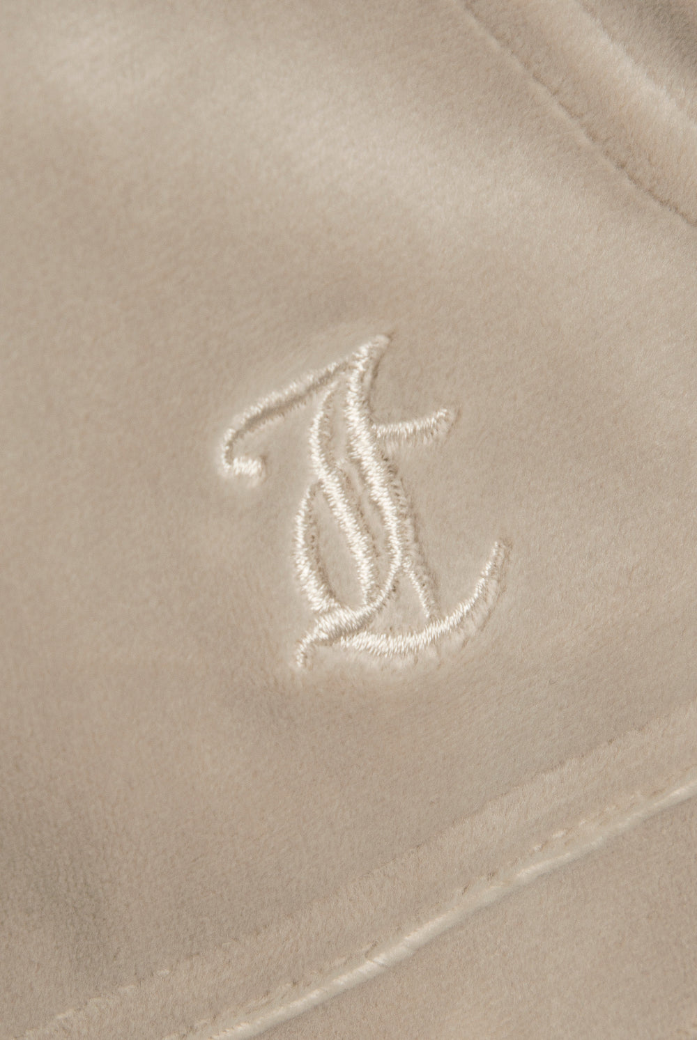String Wide Leg Classic Velour Track Pant
