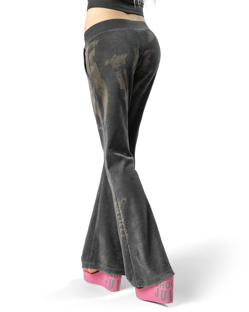 Racer x Juicy Dark Gull Grey Velour Pant