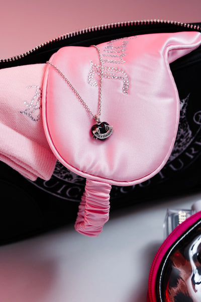 SILVER TONE ENAMEL ICON HEART PENDANT