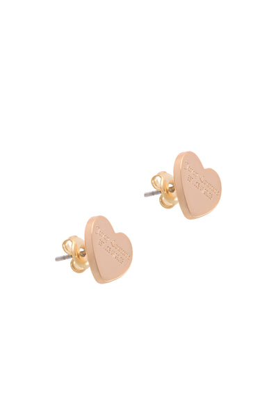 GOLD TONE JUICY COUTURE HEART STUD EARRING